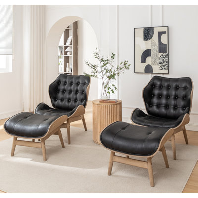 Jeyshan Upholstered Lounge Chair and Ottoman