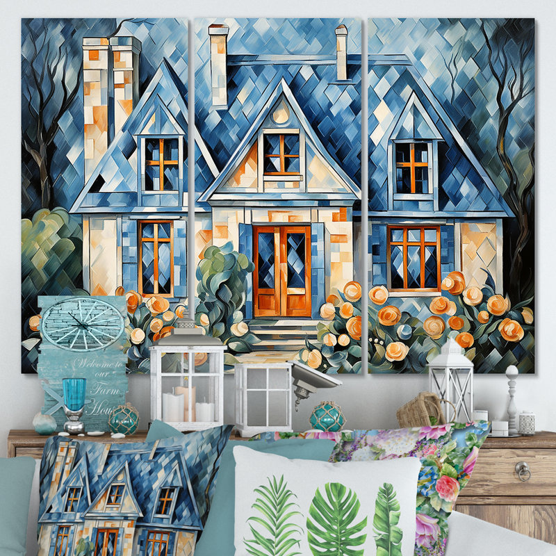 Cottage Garden Gateway 1 - Paysage, toile tendue, art mural, Toile tendue, H 32 po x l 48 po