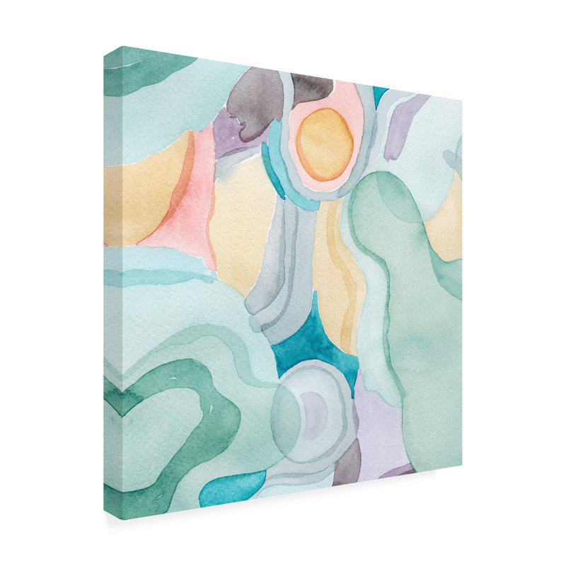 Art mural sur toile tendue - "Tropical Getaway I" par Grace Popp pour décoration de salon, de chambre à coucher ou de bureau - 18 x 18