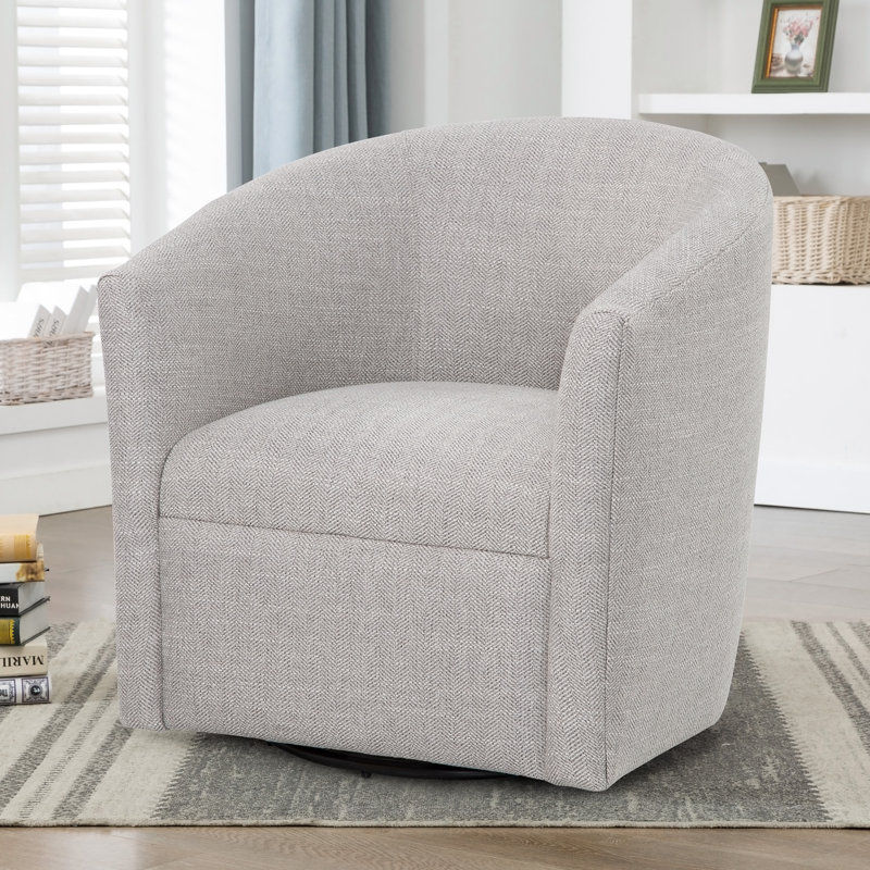 Fauteuil demi-tonneau pivotant, Beige