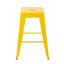 Tabourets de bar en métal jaune sans dossier, ensemble de 4, hauteur comptoir, 61 cm (24 pouces), non empilables, pour îlot de cuisine ou bar. Grande capacité de charge, imperméables, faciles à nettoyer et stables.