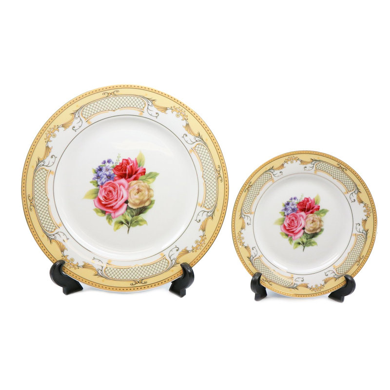 Schaper 49 Piece Porcelain China Dinnerware Set - Service for 8