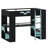 High-Profile Sleeping Platform Featuring Built-in Outlets, Smart Cable Organization, and Dynamic LED Effects-457864805