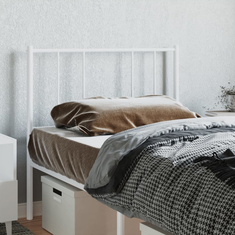 Tête de lit durable en métal Eilleen, style moderne, Simple, Blanc