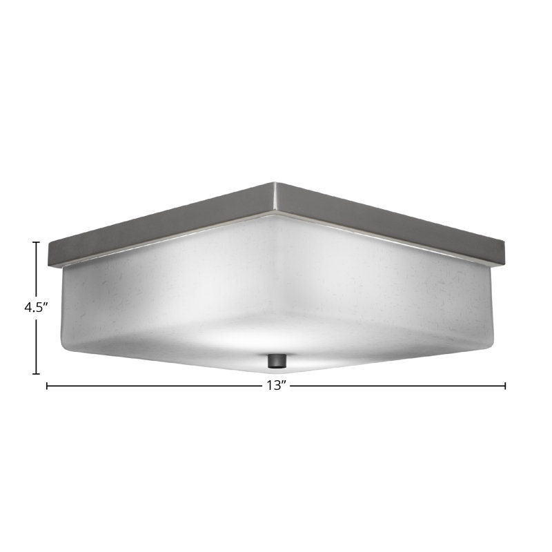 Plafonnier encastré 2 lumières Nouvelle, Mousseline blanche, Graphite