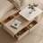 Design sense cream style solid wood coffee table