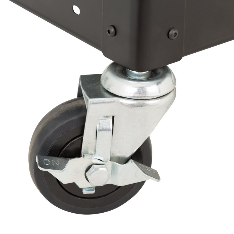 Chariot utilitaire pour ordinateur portable avec 3 tablettes et roulettes