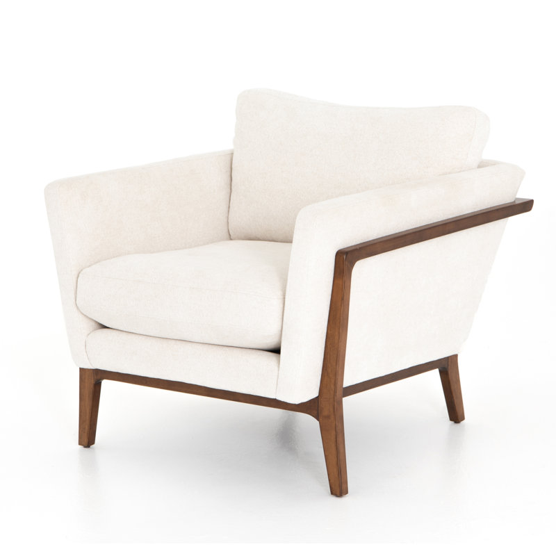Fauteuil de jeu Kenia - Palermo Drift, Mélange de polyester crème Camargue, Pacanier