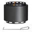 Chauffe-terrasse d'extérieur au propane avec foyer au gaz propane gris