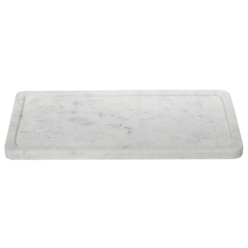Amelie White Marble Tan Tray