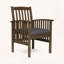 Ensemble de 2 chaises de salle à manger en bois d'acacia Casa avec coussins résistants à l'eau-1444164604