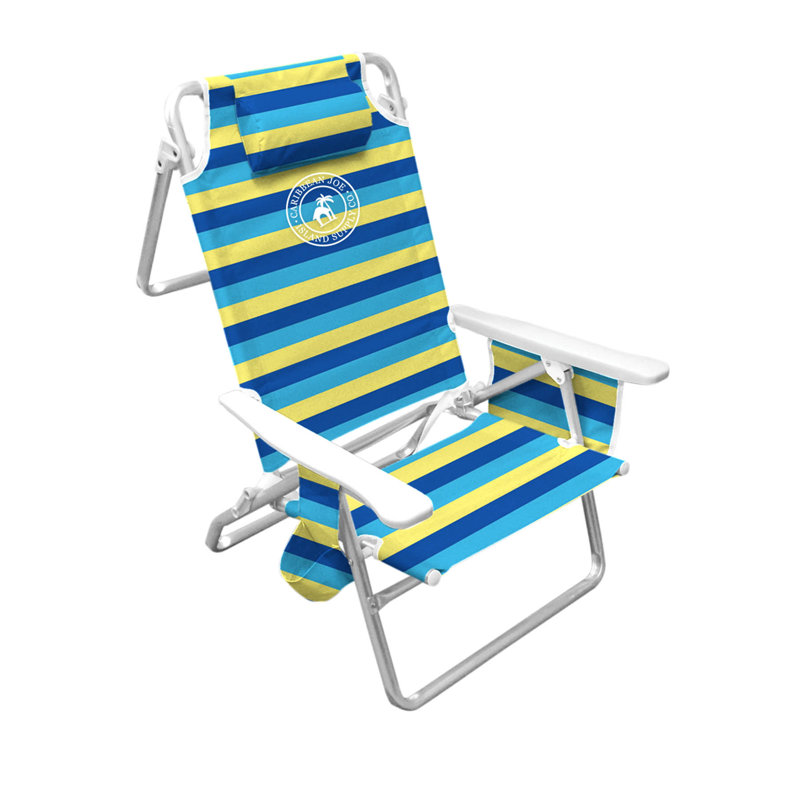 Caribbean Joe Deluxe Five Position Lay Flat Beach Chair