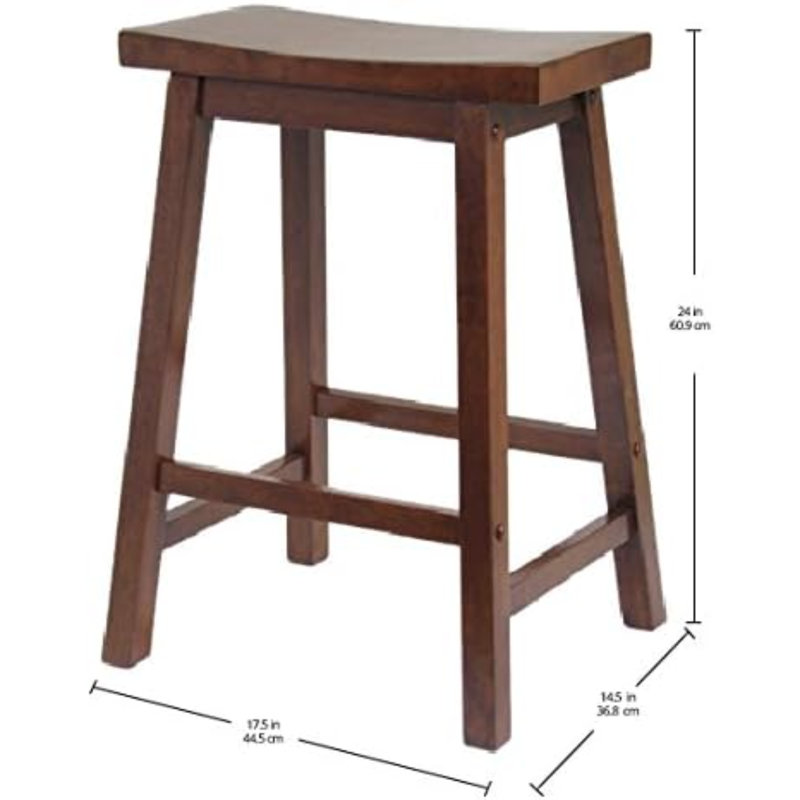 Tabouret Satori, 29 po, noyer, Brun, 24"