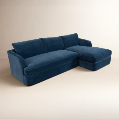Alameda Velvet Sofa and Chaise
