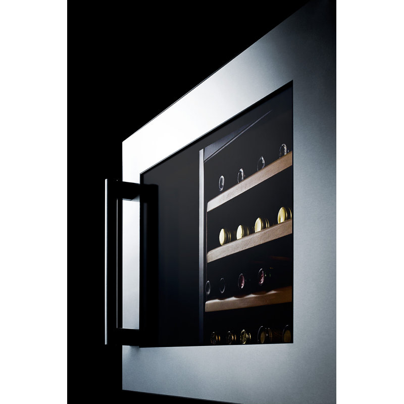 Elegant 28-Bottle Built-In Wine Refrigerator with Digital Controls and LED Lighting