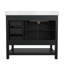 Ensemble de meuble-lavabo simple 36 po avec lavabo, armoire, tablette de rangement ouverte et tiroirs de rangement Caniya-1045739430-1045739432-1030700855
