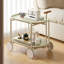 Lune chariot de rangement (vert) Nordic Internet célébrité chariot mobile cuisine simple double tablette de rangement salon canapé