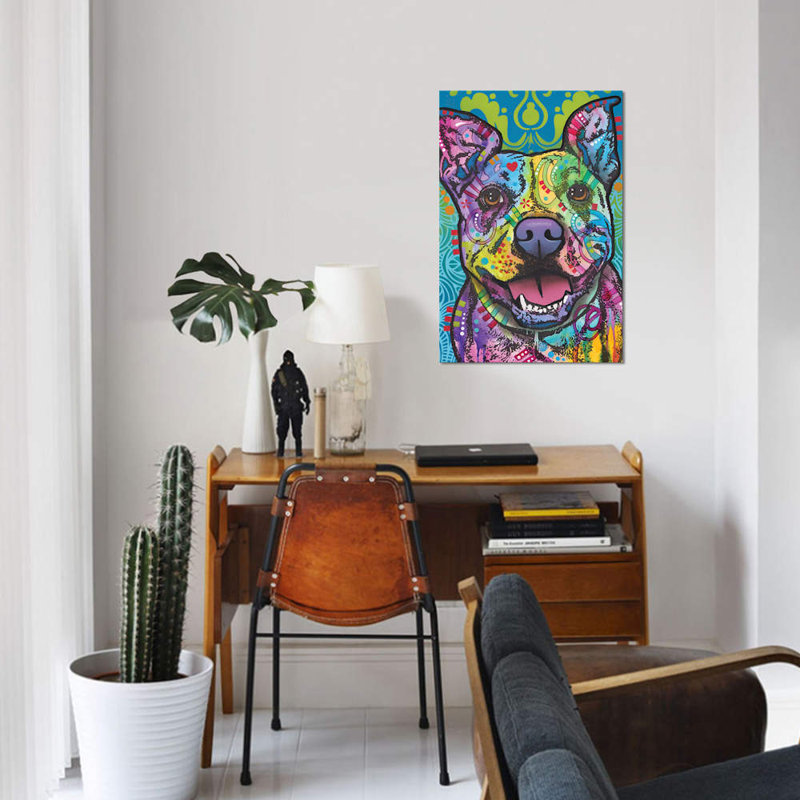 « beurres, foyer bull » par dean russo, reproduction d’impression sur toile tendue, H 12 po x l 8 po x P 0,75 po
