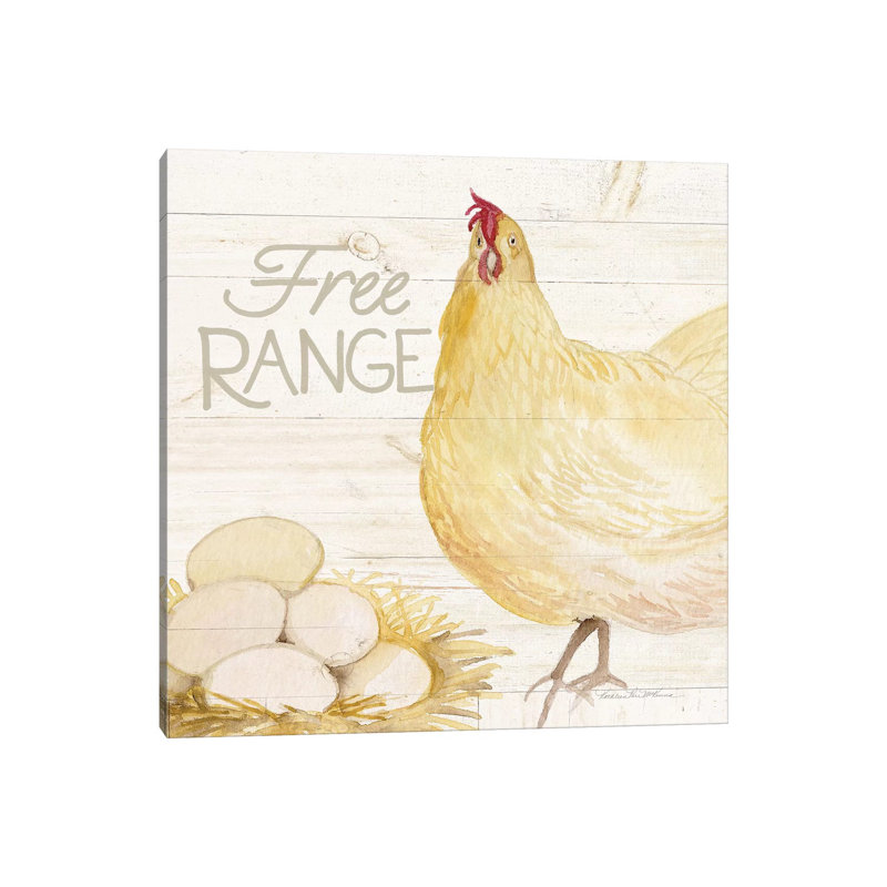 Life On The Farm: Chicken IV by Kathleen Parr McKenna - Wrapped Canvas Print, 30.48 cm H x 30.48 cm W