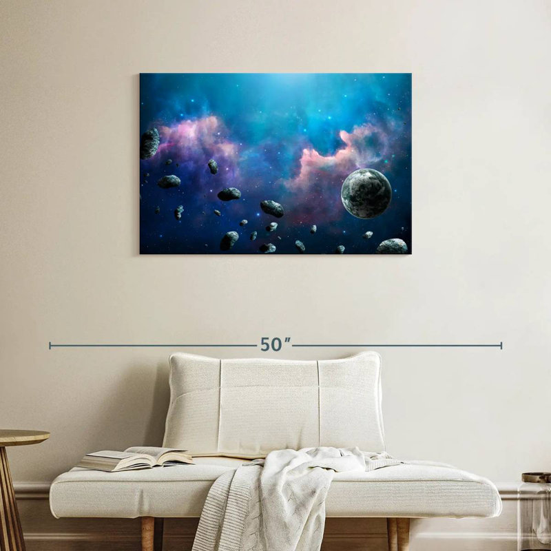 Oberle Floating Asteroids, 24" H x 36" W