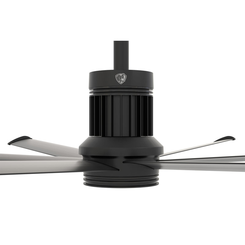 I6 Smart Downrod Ceiling Fan, Black, 96 inches