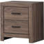 Table de chevet à 2 tiroirs en chêne, 32,93 lb, tiroirs spacieux et table de chevet de style rustique avec deux tablettes en chêne de 16,32 po de profondeur, conception rectangulaire moderne pour-339855128