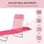 Chaise longue pliante Shelly, chaises de bronzage d'extérieur avec coussin, fauteuil de piscine à dossier inclinable, structure en acier et filet respirant-115636375-115636376