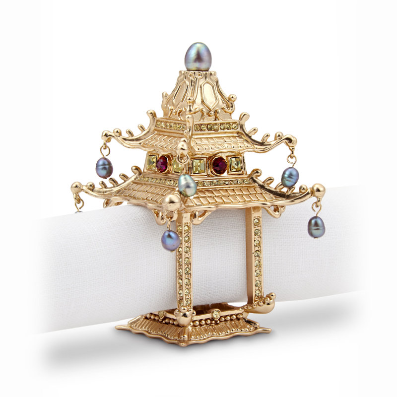 Pagoda W/Crystals + Fresh Water Pearls