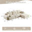 Canapé moderne en mousse à mémoire de forme compressée, grands canapés modulaires pour le salon, canapé modulaire Cloud pour animaux de compagnie, tissu en velours côtelé, causeuse très profonde, aucun assemblage requis-121217645