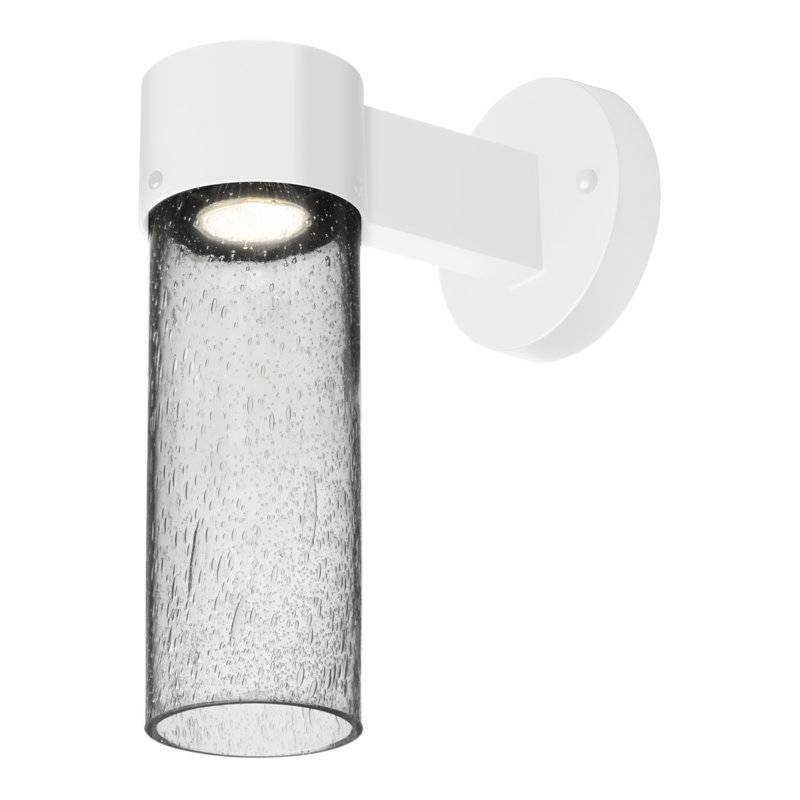 Cattalina Wall Light, White, Clear, 11.5" H x 5" W x 8.5" D