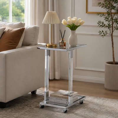 Glass Side Table, Acrylic End Table