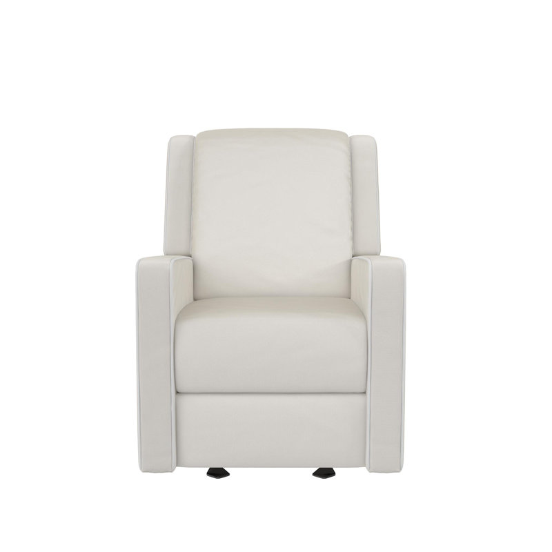 Sophie Upholstered Reclining Glider, Off White