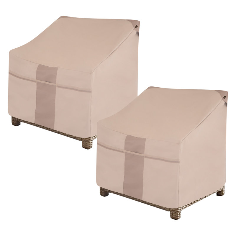 Modern Leisure Monterey Patio Swivel Lounge Chair Cover, 2-Pack, 37.5"L x 39.25"W x 38.5"H, Beige, 31" H x 40" W X 38" d