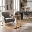 Table d'appoint moderne en forme de C, table basse compacte et alternative au canapé et au salon-598009788-598009777