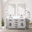 Grey Oak Double Bath Vanity 60 In. W X 22 In. D, With Cultured Marble Top-117980332