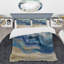 Coast Blue Sea Waves Watercolor - Ensemble de housse de couette Modern Farmhouse - Microfibre de polyester-38758492