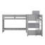 Lit simple superposé en forme de L avec bureau et tiroirs de rangement, lit superposé peu encombrant-1946686001