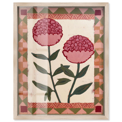 Décoration murale Rustic Bloom III Shadowbox par Art Remedy, cadre blond, 24 x 30
