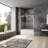 60 in. W x 58 in. H Double Added Framed Tub Door with Clear Glass-54508390