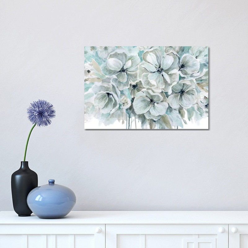 Teal Harmony I by Domonique Brown - Painting on Canvas, Wrapped Canvas, 30.48 cm H x 45.72 cm W