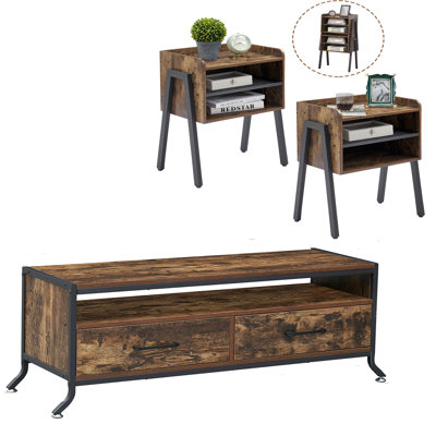 Ensemble de tables basses 3 pièces Kempst