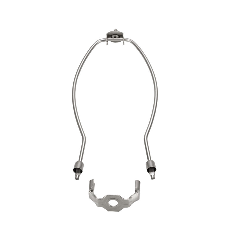 Faîteau de lampe, H 9 po x l 5,5 po x P 0,8 po, Nickel satiné