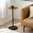 Small Round End Table, Tall Pedestal Drink Side Tables Living Room, Narrow Night Stand For Small Spaces, Bedroom, Modern Wood Beside Table Desk Home Decor (black & Brown, 12" X 25")