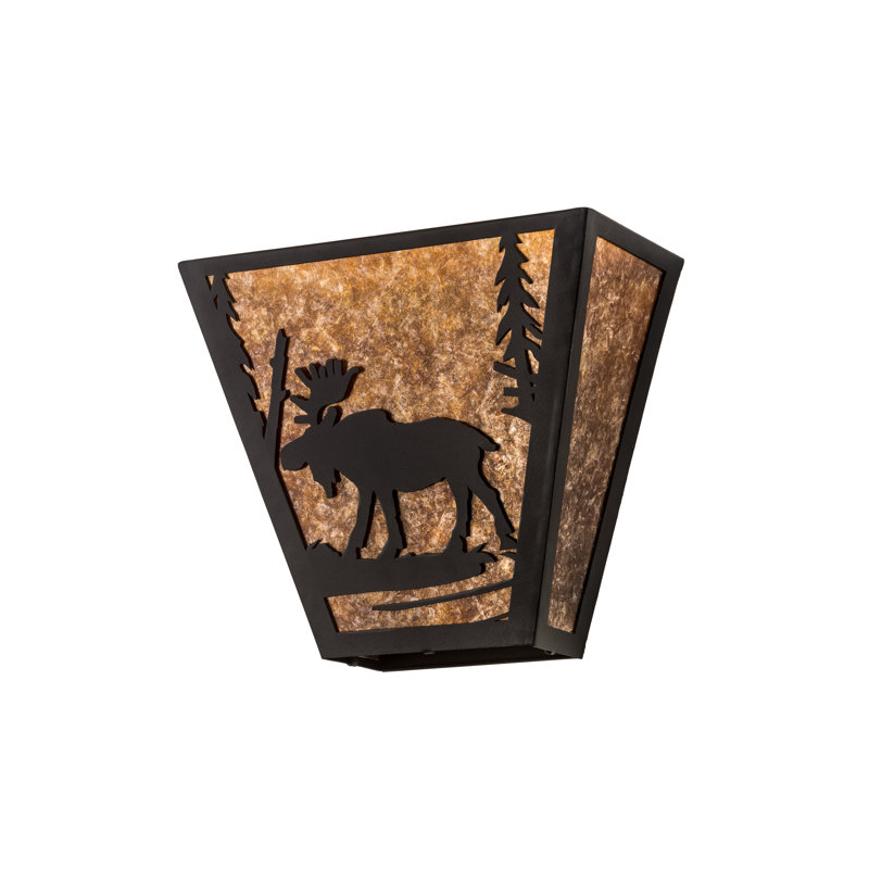 Applique murale encastrée 2 lumières Moose Creek, Noir texturé