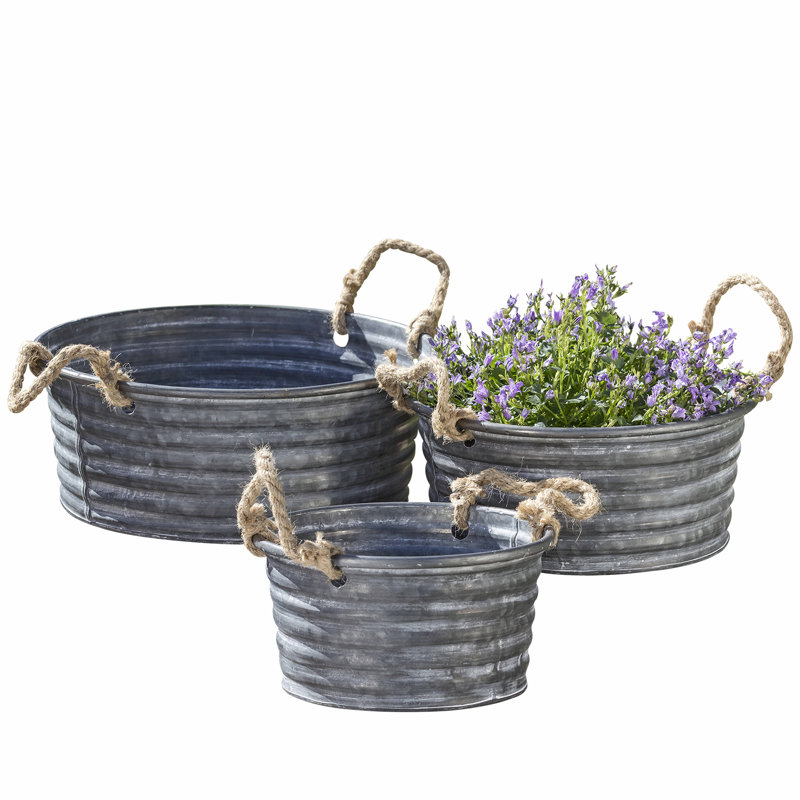 Jardinières galvanisées 3 pièces Sorensen