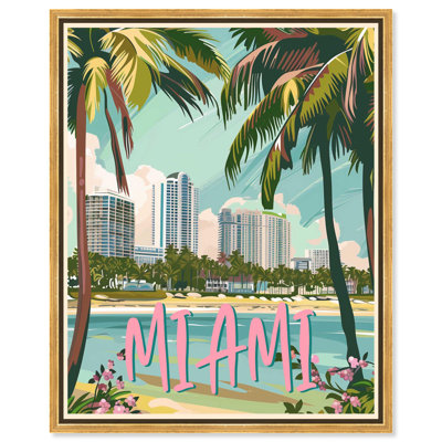 Miami Beach, carte postale, art côtier par Art Remedy