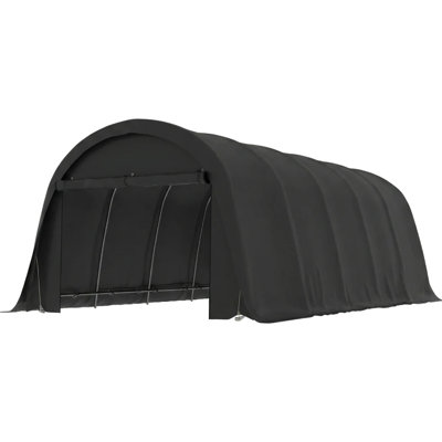 23.6 Ft Long Carport 12 Wide With Upf50+ Pe Cover And Enhanced Stability Features Heavy Duty Portable Car Canopy 12X23.6 Protection Extended Edge For Outdoor Security