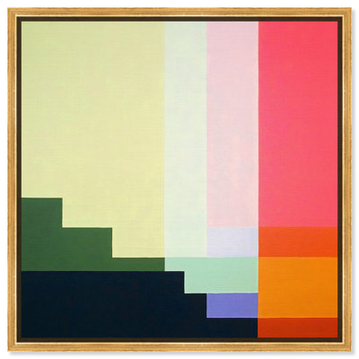 Art géométrique moderne sur toile rectiligne Rhapsody III par Art Remedy