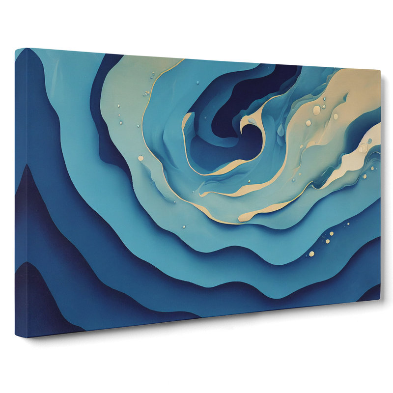 Swirling Ocean - Wrapped Canvas Print, 35cm H x 50cm W x 3cm D