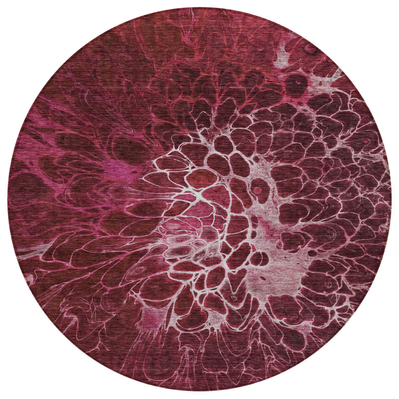 Tapis d'intérieur rond 8 po Merlot